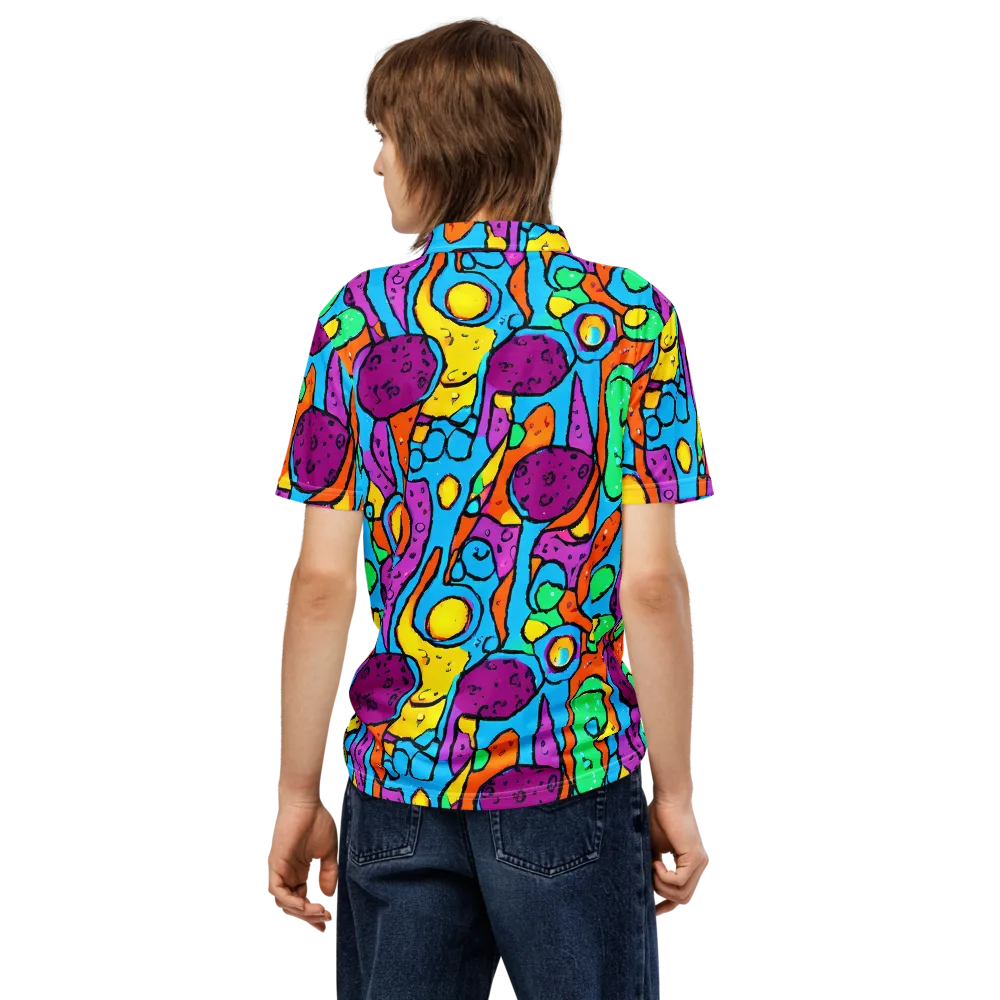 Chromatic Playground on Men's Slim Fit Polo Shirt — Back