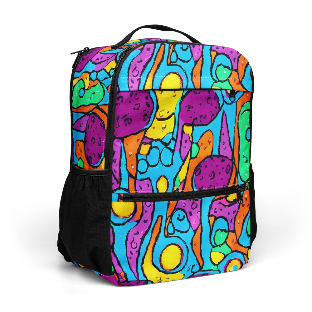 Chromatic Playground on Utility Backpack — Right Front