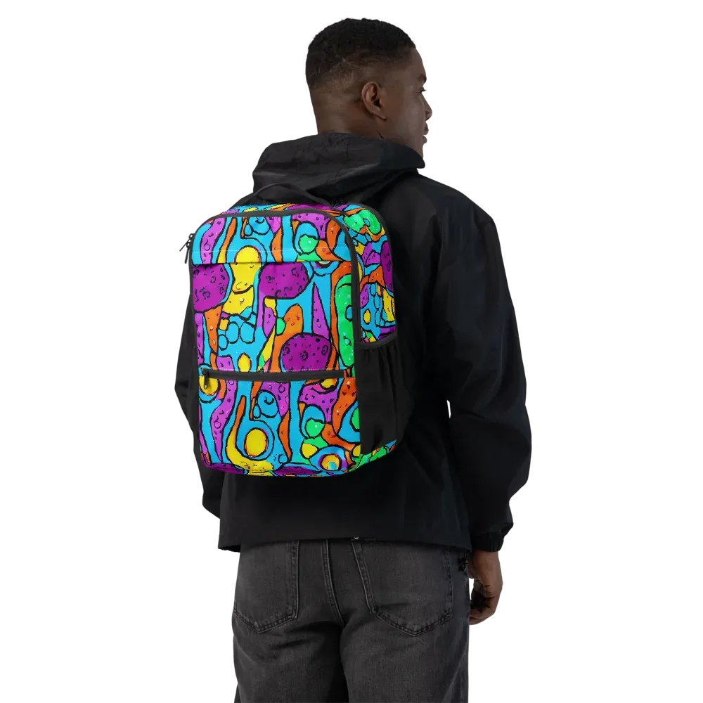 Chromatic Playground on Utility Backpack — Back