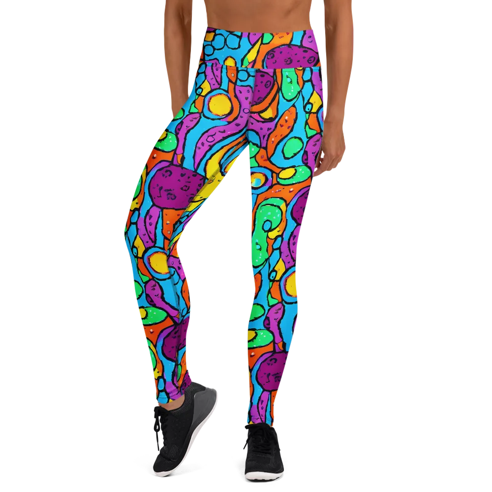 Chromatic Playground on Yoga Leggings — Front