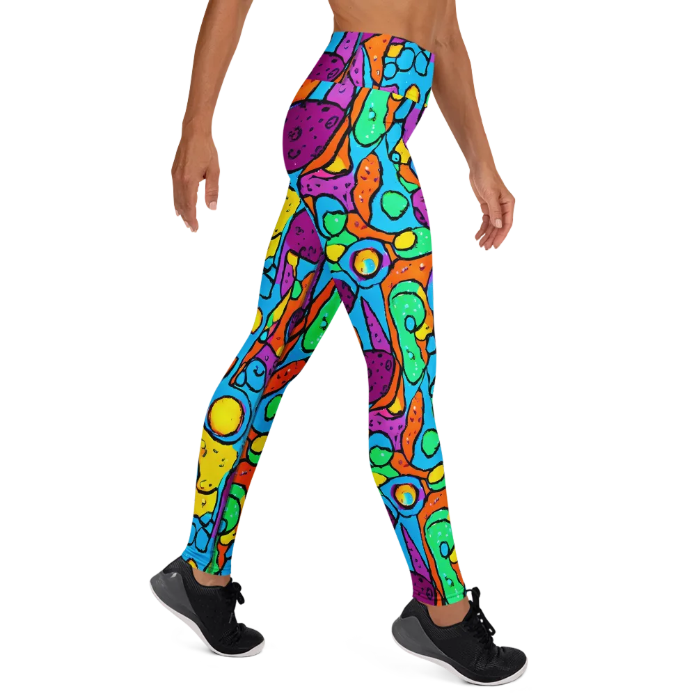 Chromatic Playground on Yoga Leggings — Right