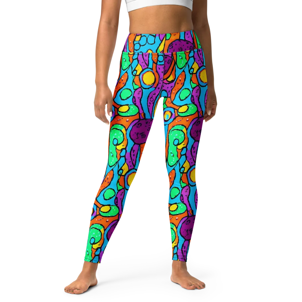 Chromatic Playground on Yoga Leggings — Front