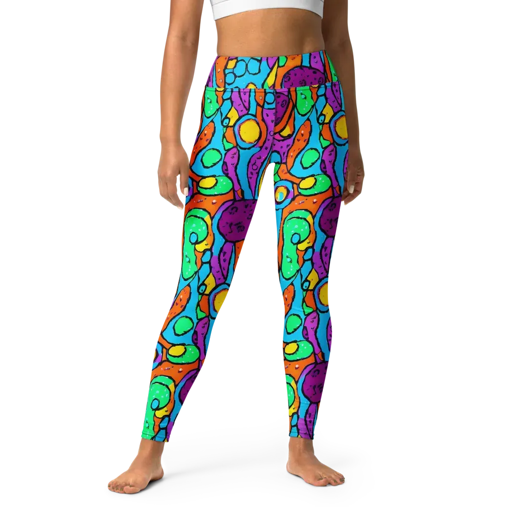 Chromatic Playground on Yoga Leggings — Front