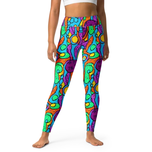 Chromatic Playground on a Yoga Leggings