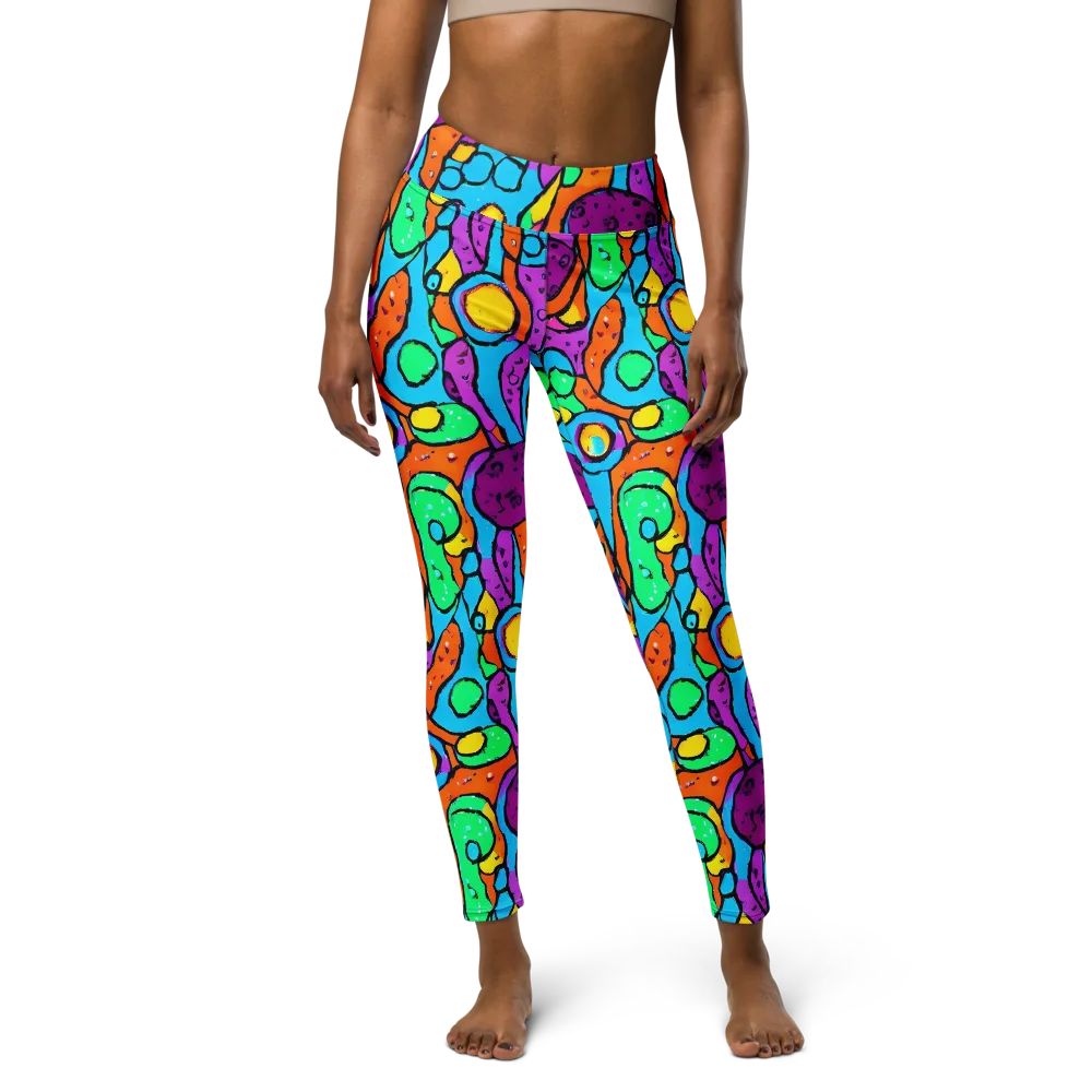 Chromatic Playground on Yoga Leggings — Front