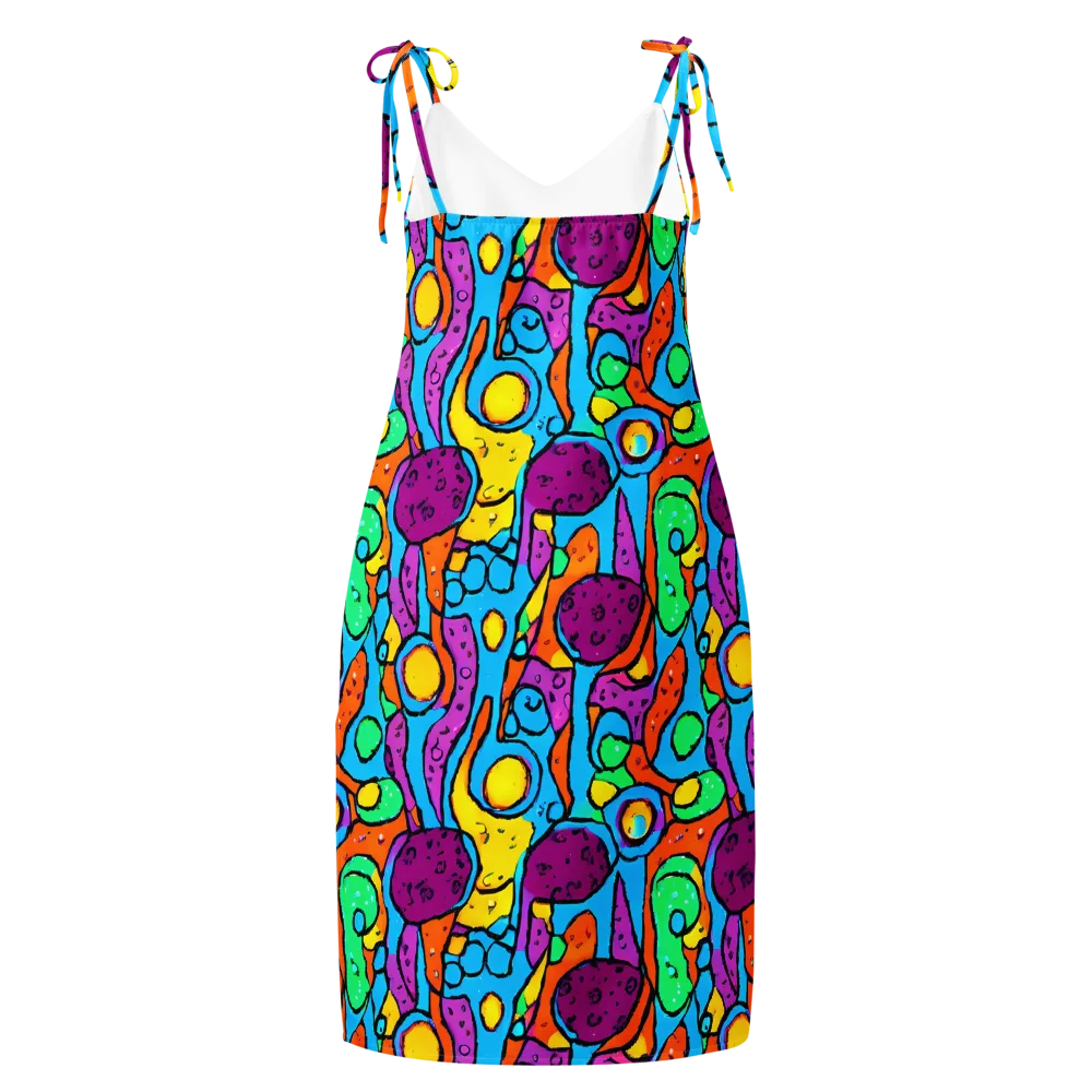 Chromatic Playground on Slip Dress — Back