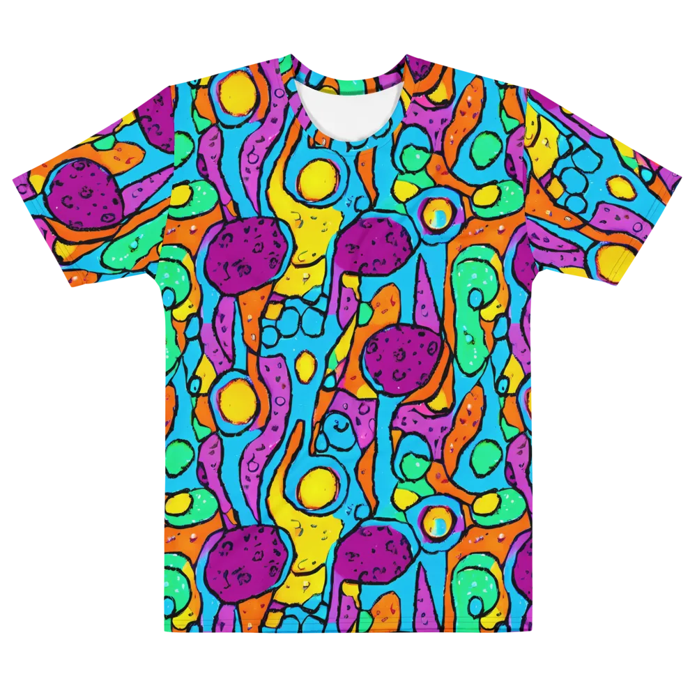 Chromatic Playground on Men's Cotton Crew Neck T-Shirt — Front