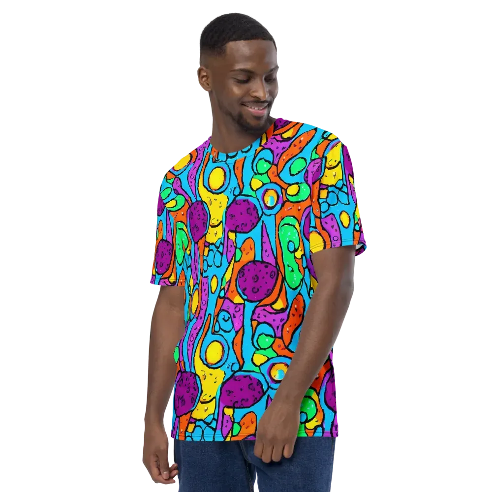 Chromatic Playground on Men's Crew Neck T-Shirt — Left