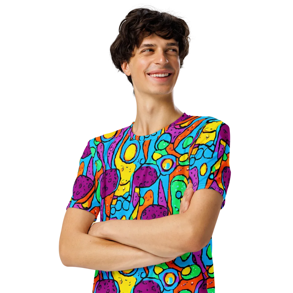 Chromatic Playground on Men's Crew Neck T-Shirt — Left Front