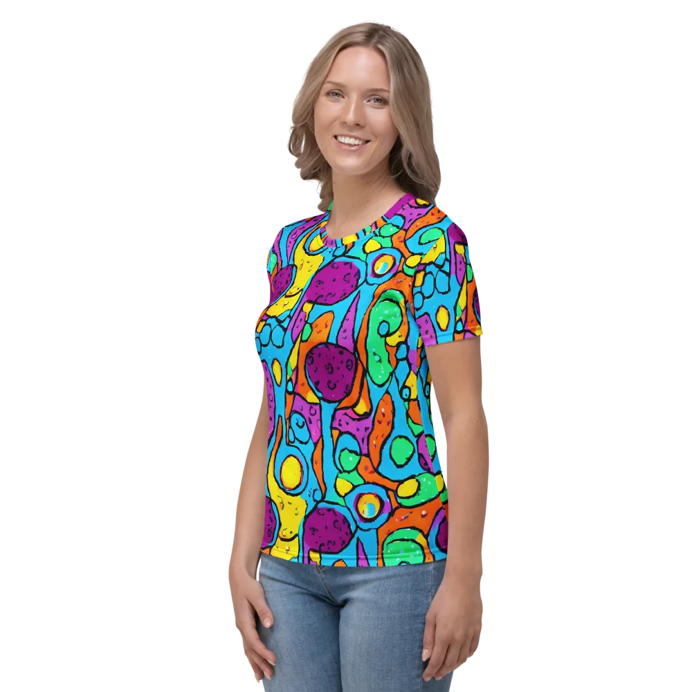 Chromatic Playground on Women's Crew Neck T-Shirt — Left