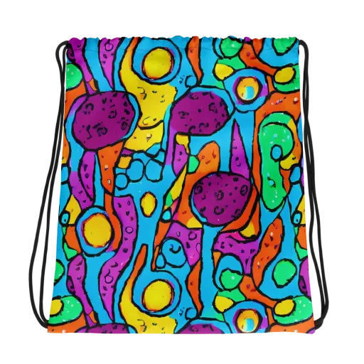 Chromatic Playground on a Drawstring Bag