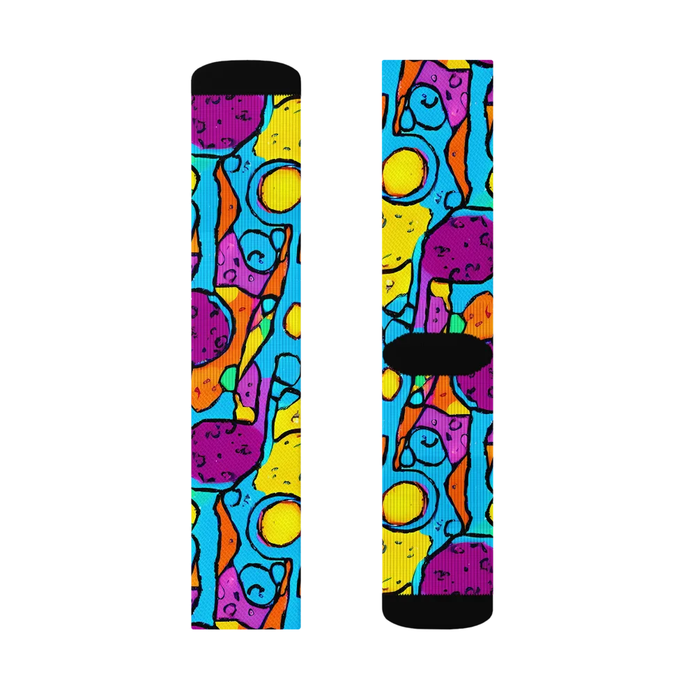 Chromatic Playground on Socks — Left Sock