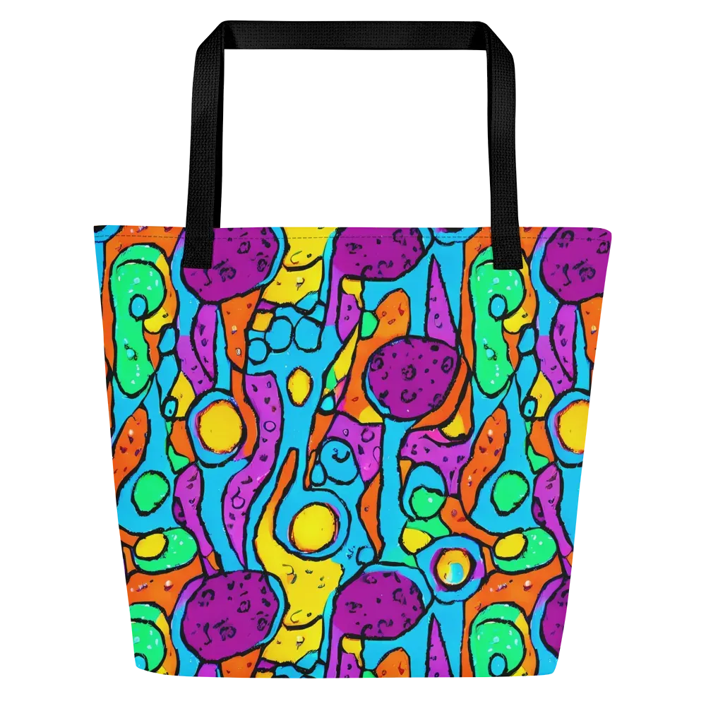 Chromatic Playground on Large Tote Bag W/ Pocket — Front