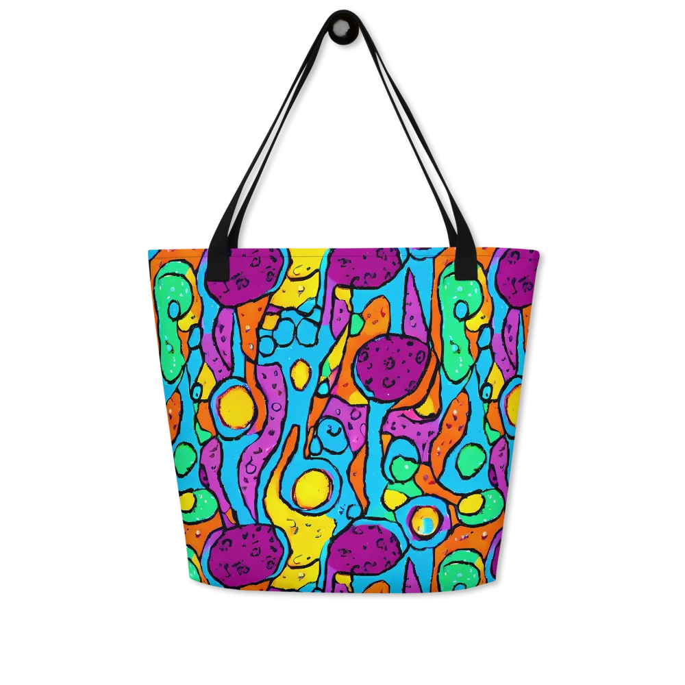 Chromatic Playground on Large Tote Bag W/ Pocket — Front
