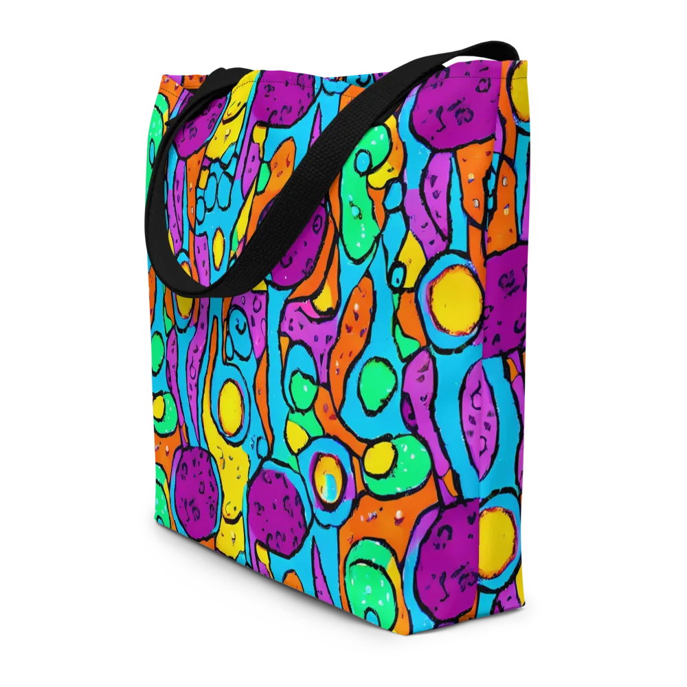 Chromatic Playground on Large Tote Bag W/ Pocket — Front