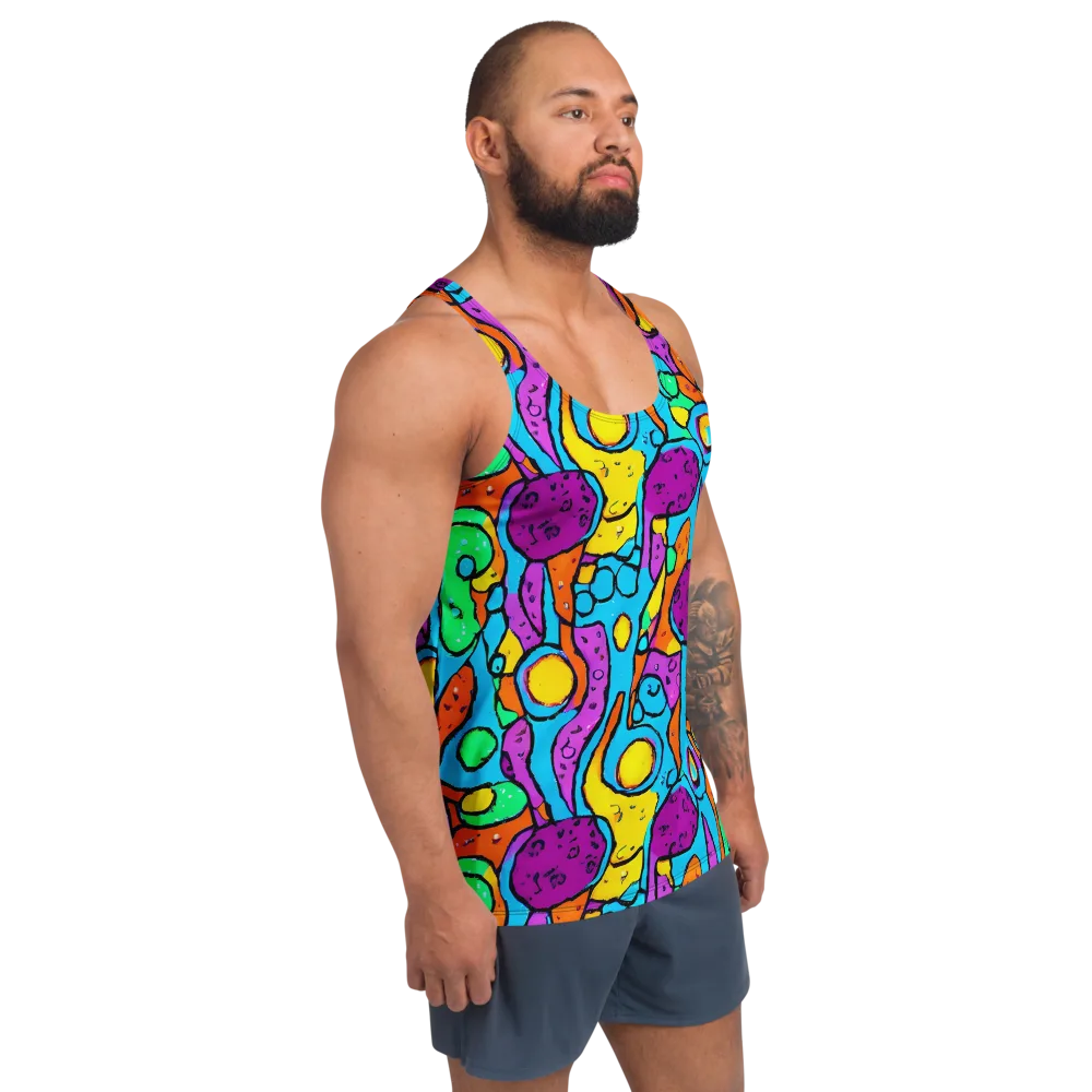 Chromatic Playground on Men's Tank Top — Right Front