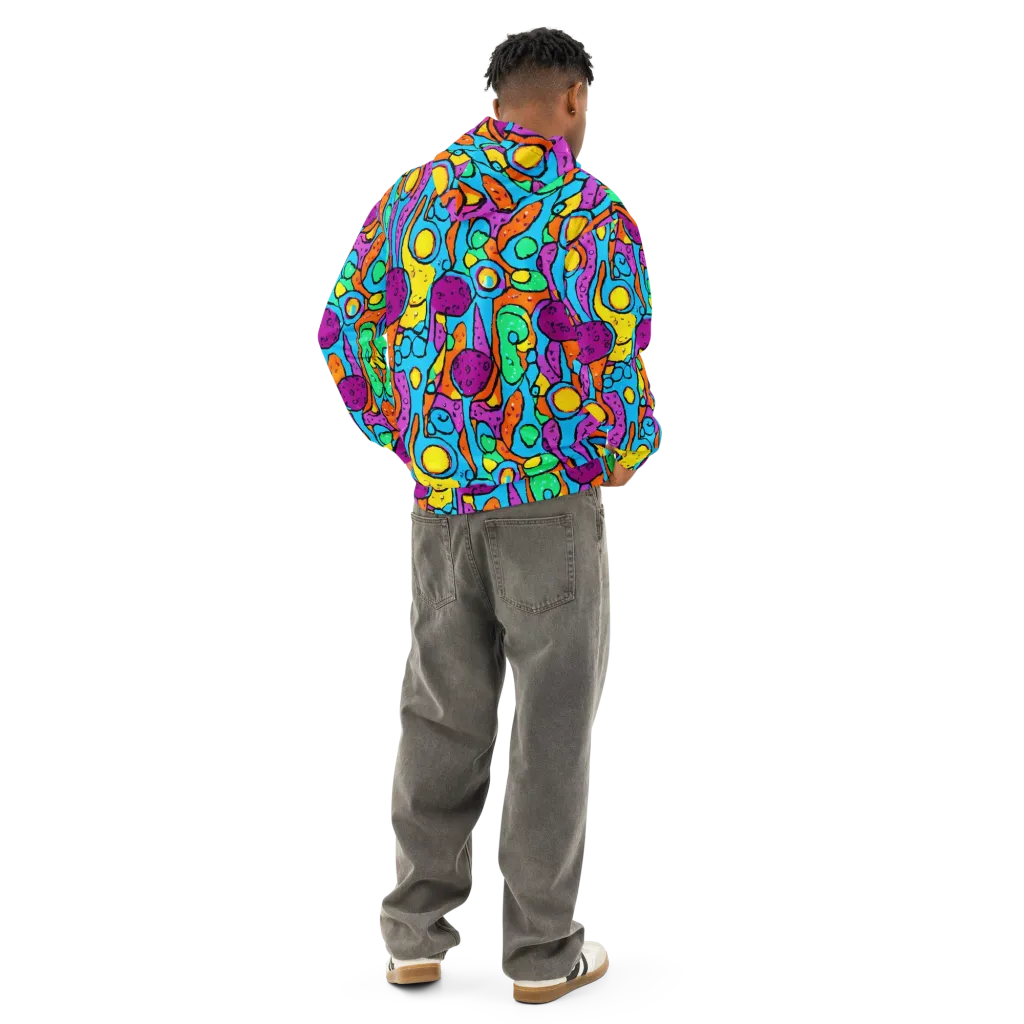 Chromatic Playground on Cotton Hoodie — Back