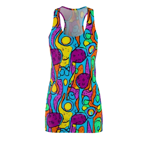 Chromatic Playground on a Racerback Dress
