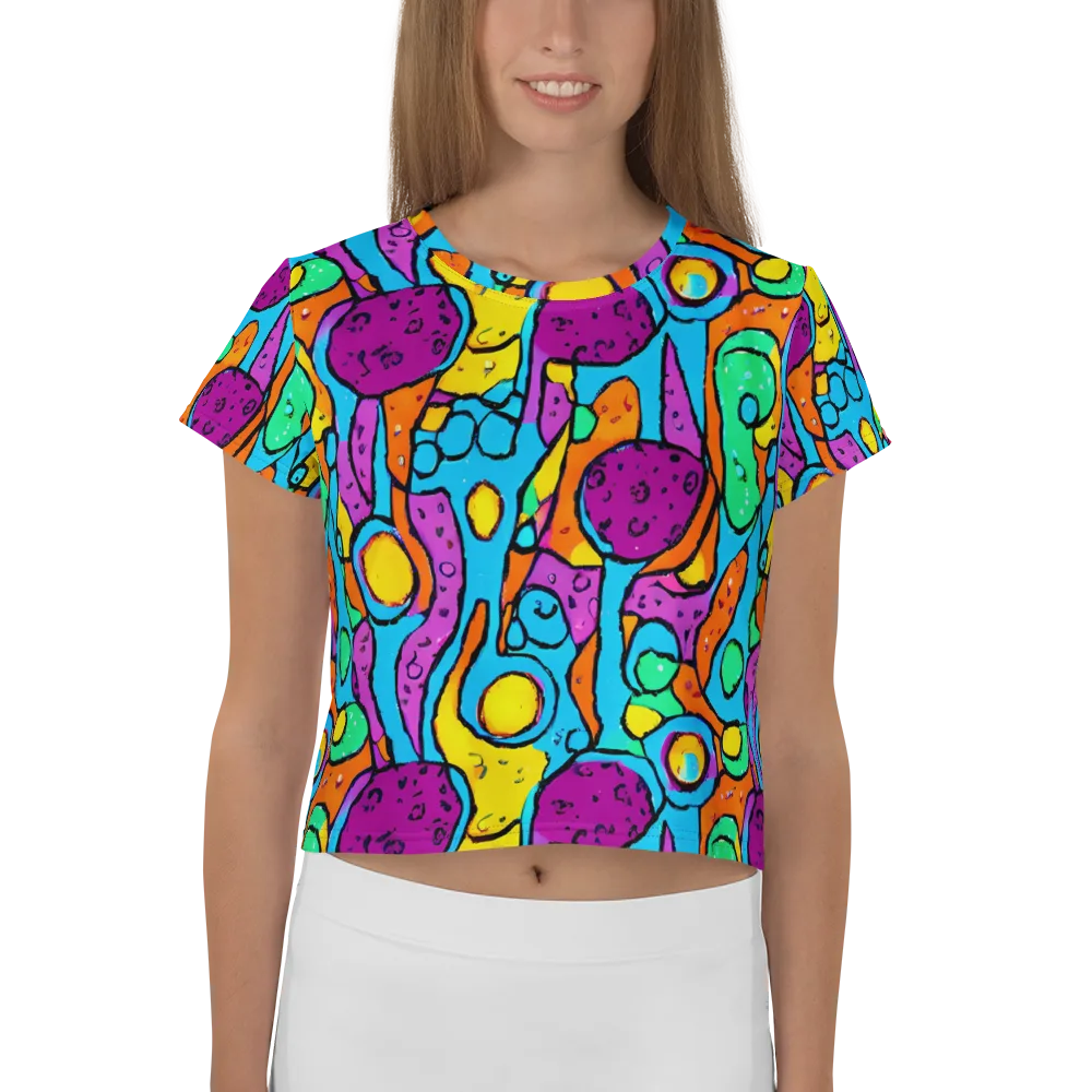 Chromatic Playground on Crop Tee — Front