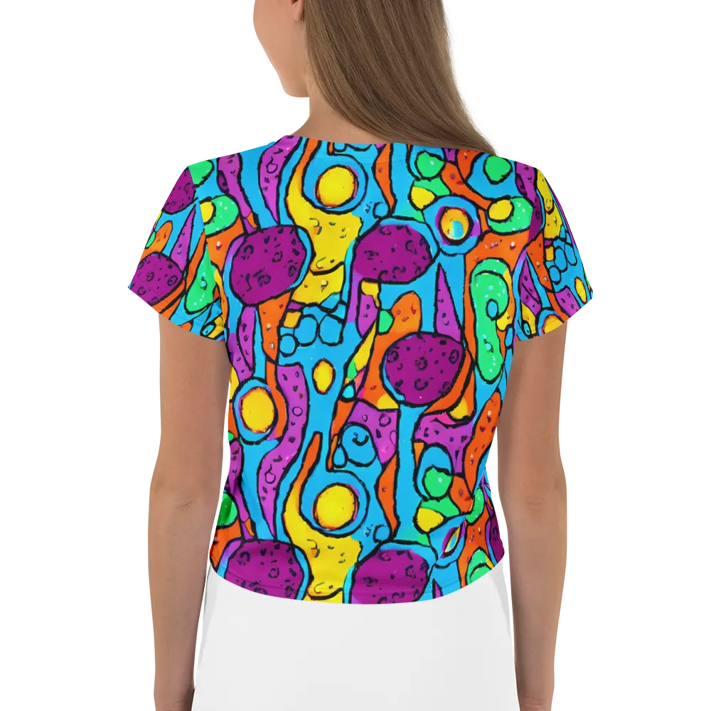 Chromatic Playground on Crop Tee — Back