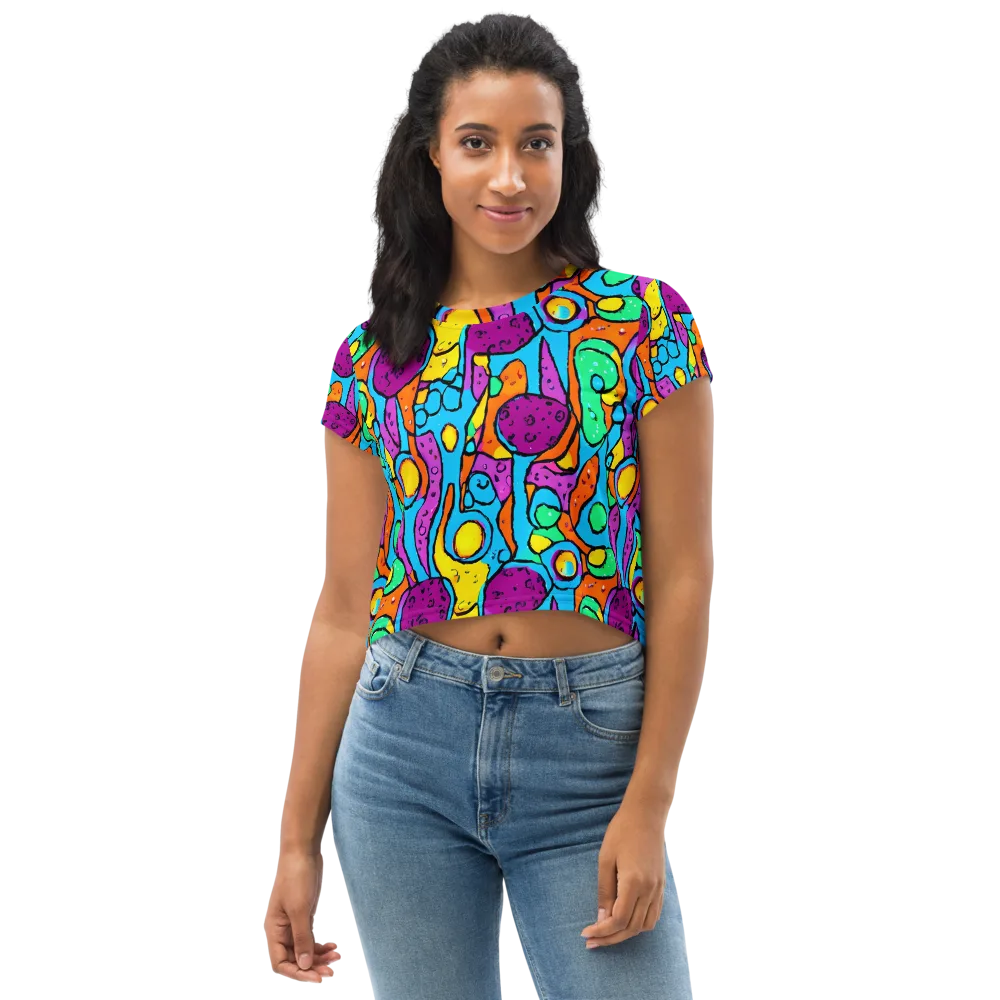 Chromatic Playground on Crop Tee — Front