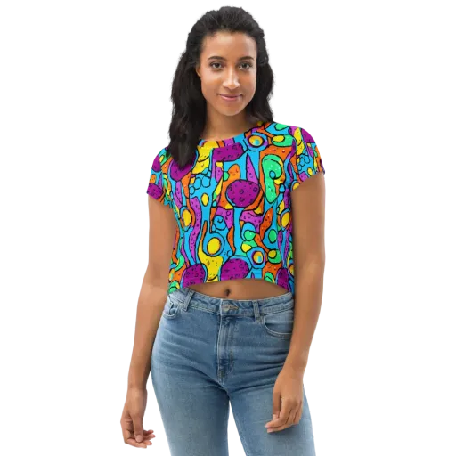 Chromatic Playground on a Crop Tee