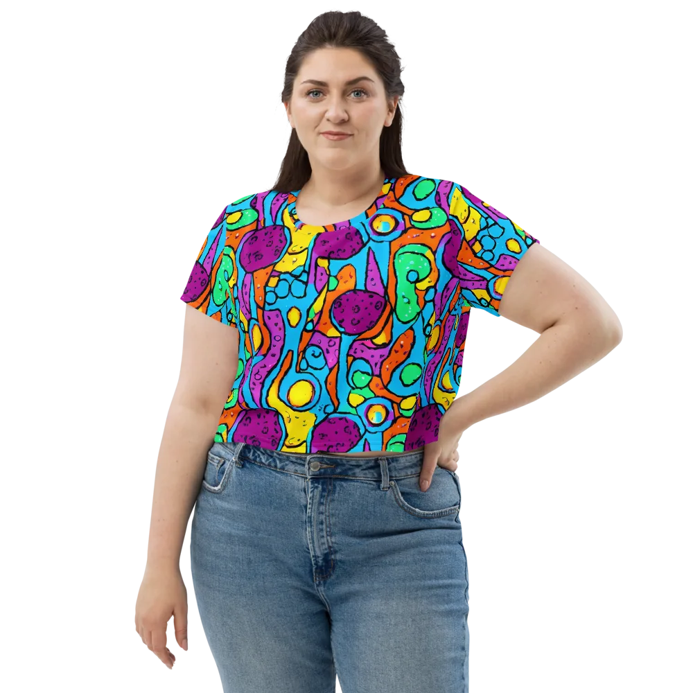 Chromatic Playground on Crop Tee — Front