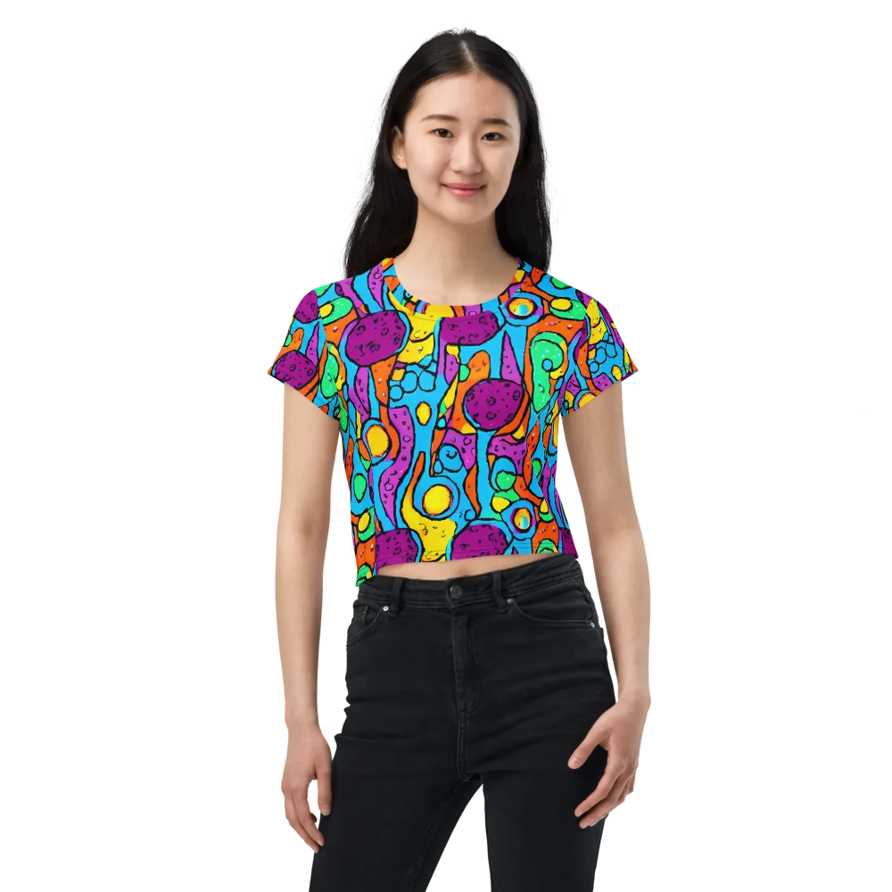 Chromatic Playground on Crop Tee — Front
