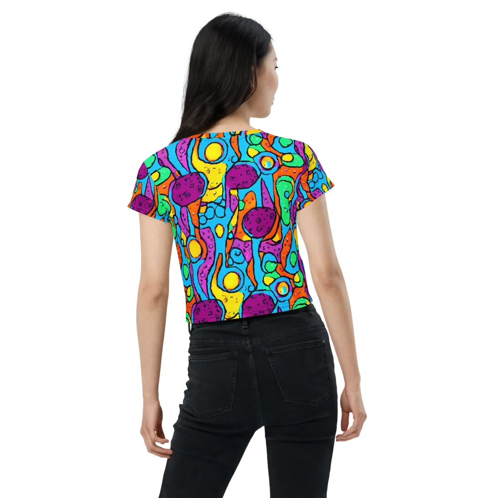 Chromatic Playground on Crop Tee — Back