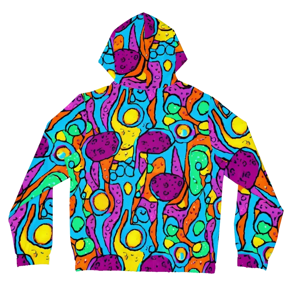 Chromatic Playground on Women's Full-Zip Hoodie — Back