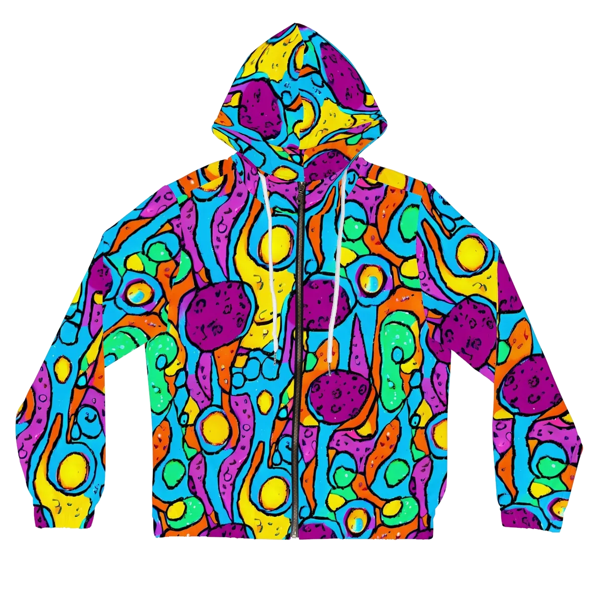 Chromatic Playground on Women's Full-Zip Hoodie — Front