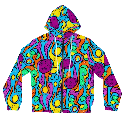 Chromatic Playground on a Women's Full-Zip Hoodie
