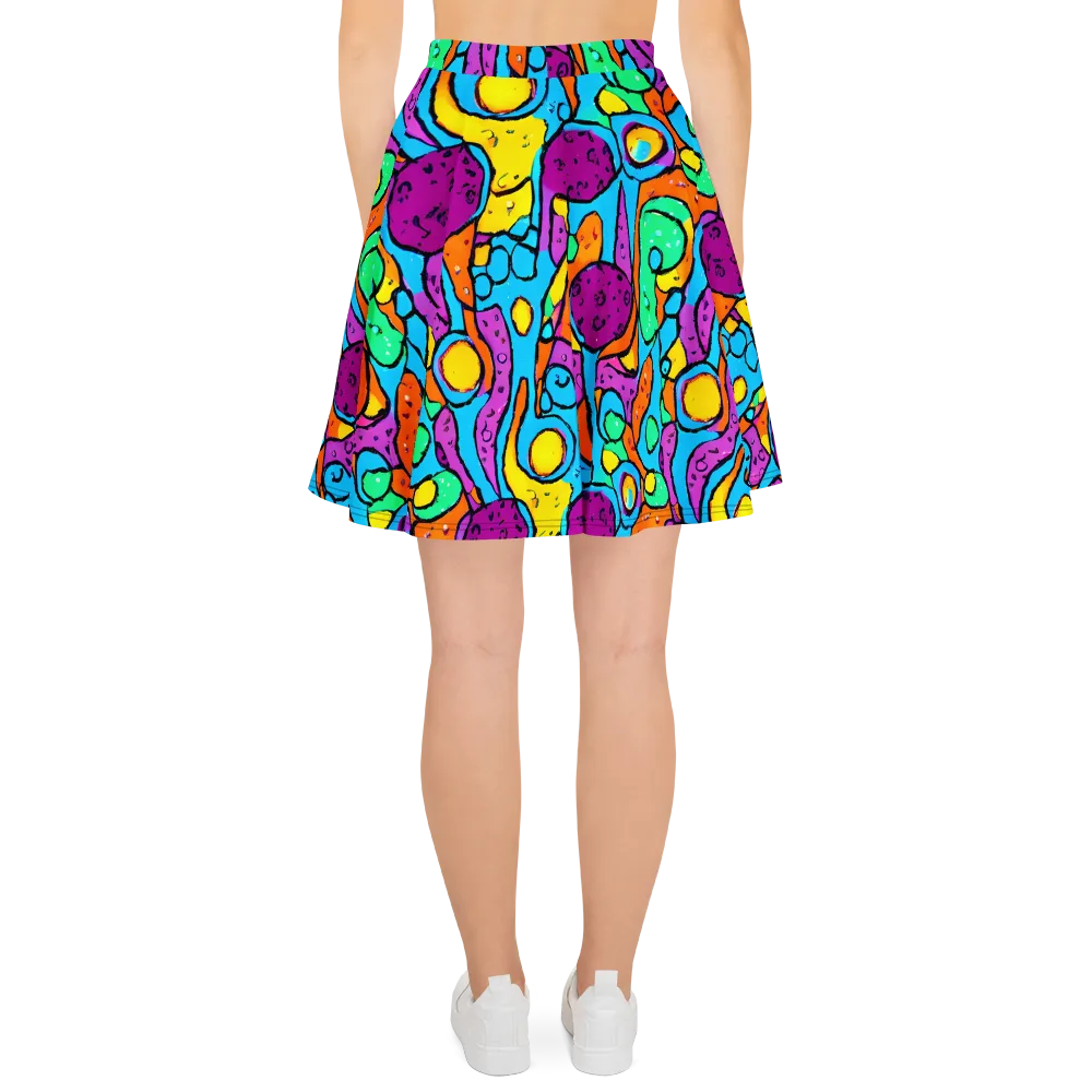 Chromatic Playground on Skater Skirt — Back