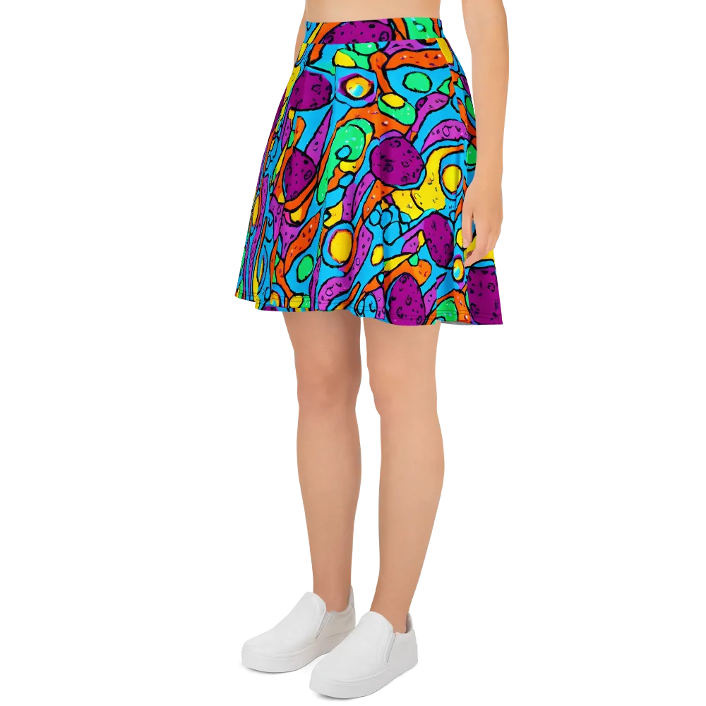 Chromatic Playground on Skater Skirt — Left