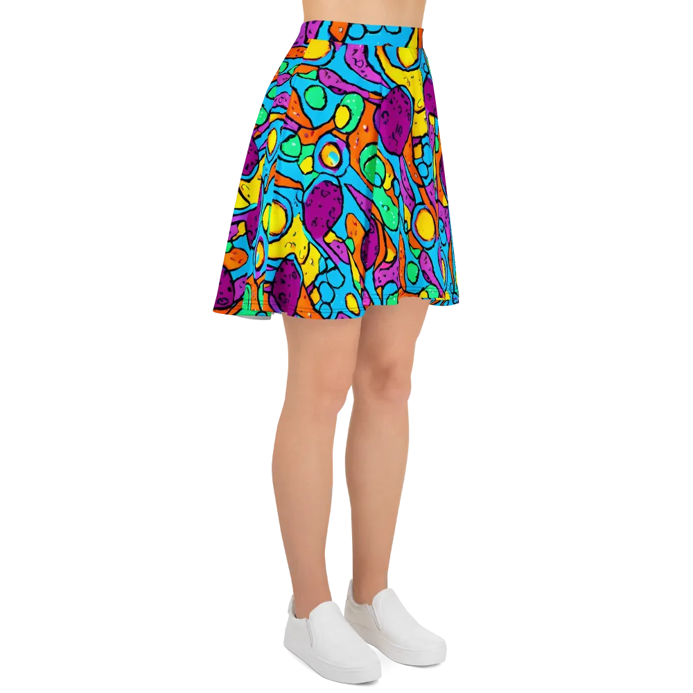 Chromatic Playground on Skater Skirt — Right