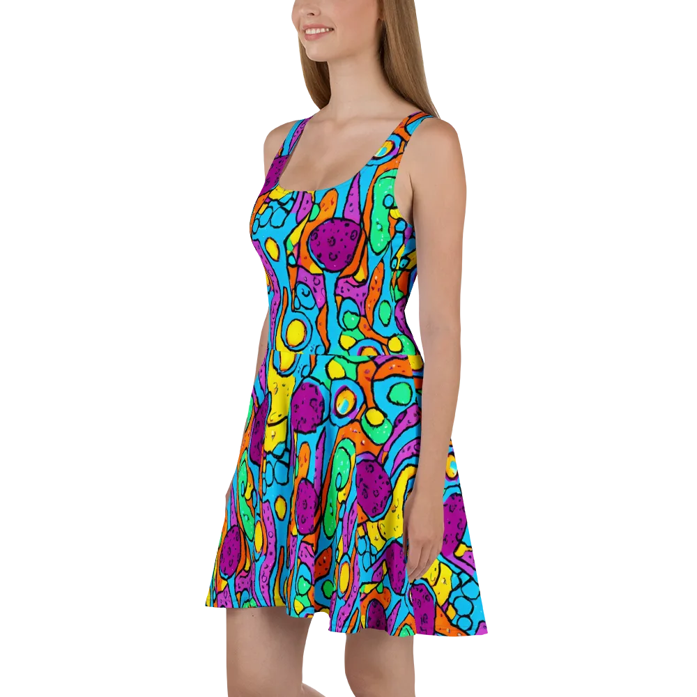 Chromatic Playground on Skater Dress — Left