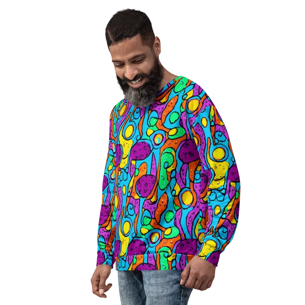 Chromatic Playground on Sweatshirt — Left Front
