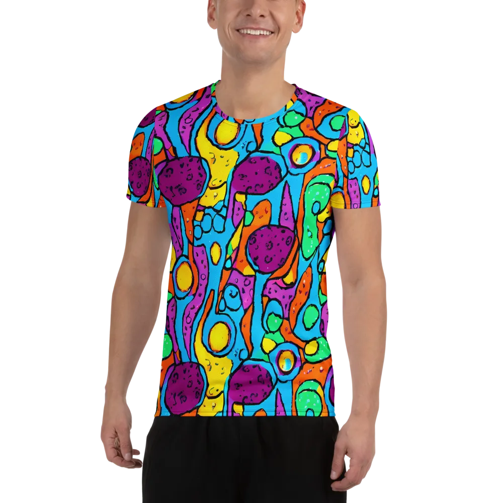 Chromatic Playground on Men's Athletic T-Shirt — Front