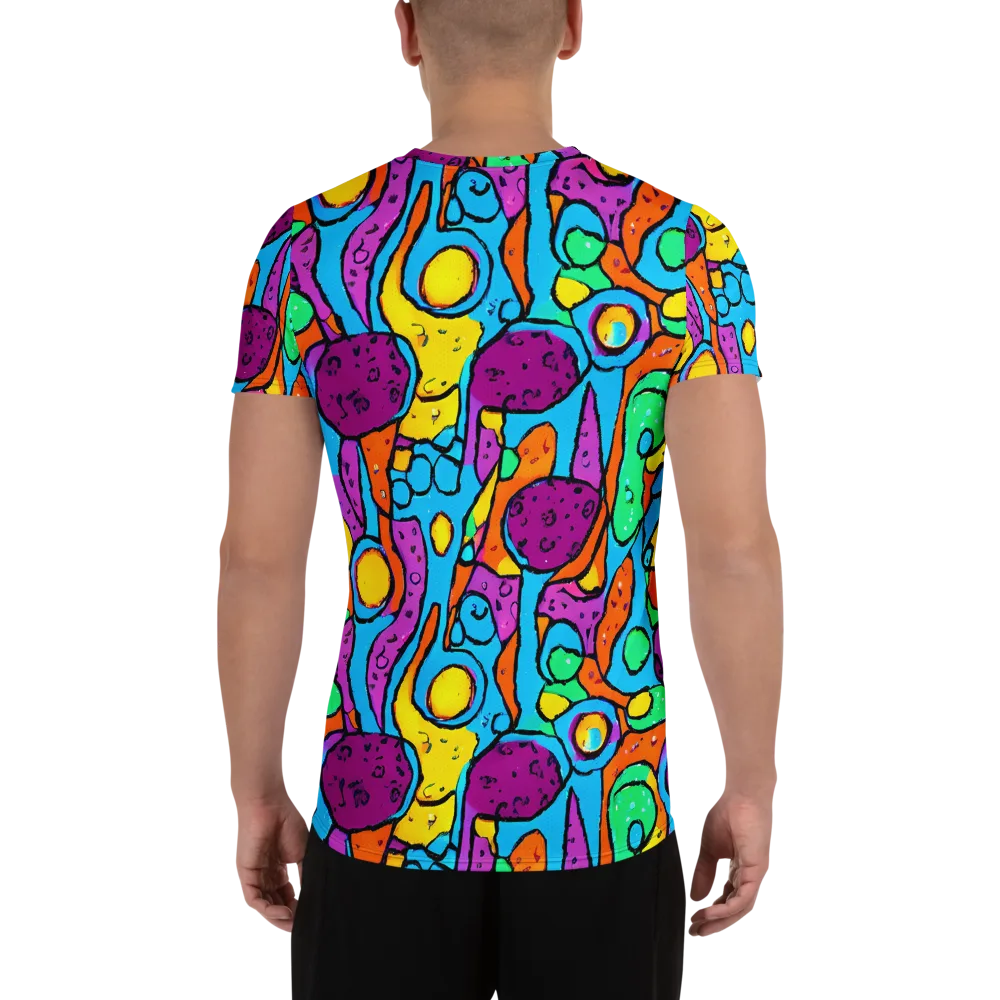 Chromatic Playground on Men's Athletic T-Shirt — Back