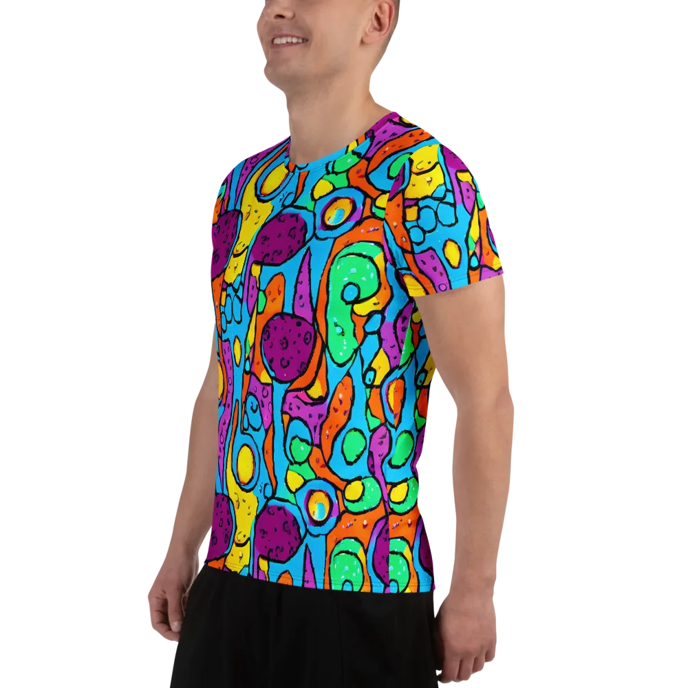 Chromatic Playground on Men's Athletic T-Shirt — Left