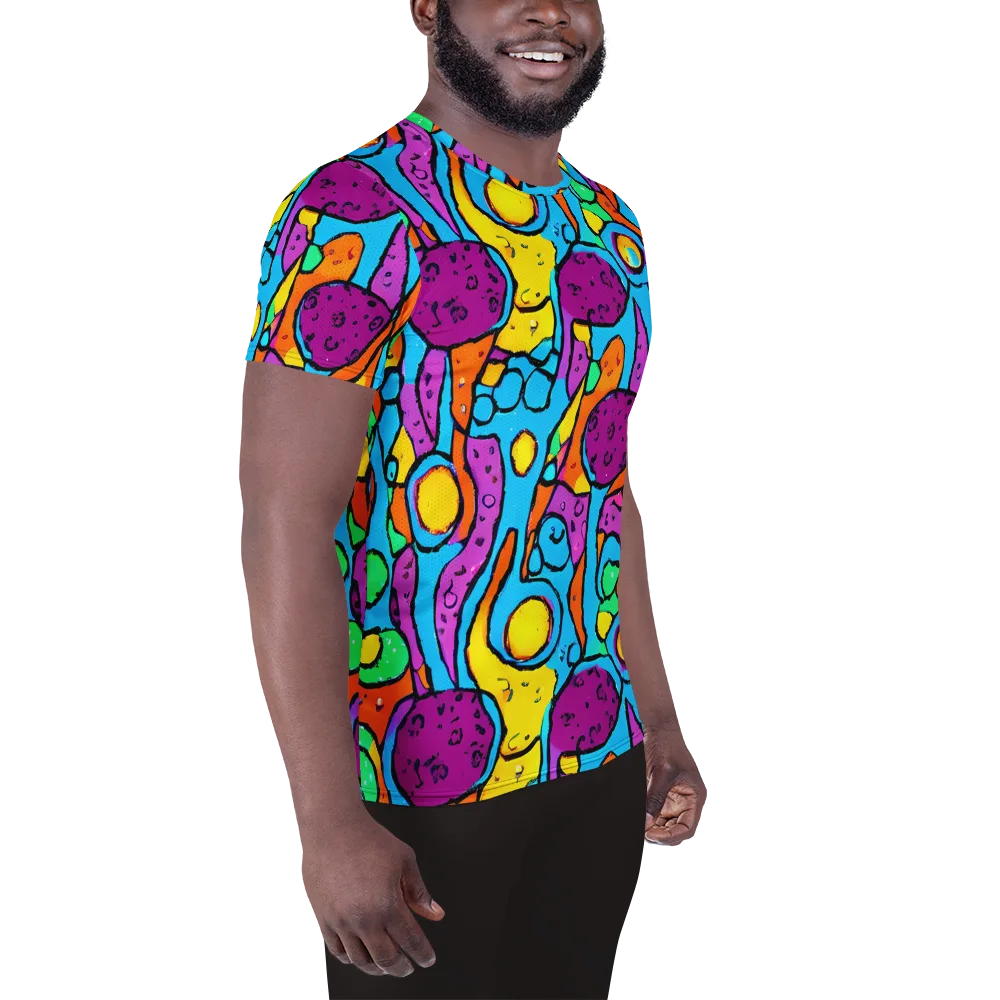 Chromatic Playground on Men's Athletic T-Shirt — Right