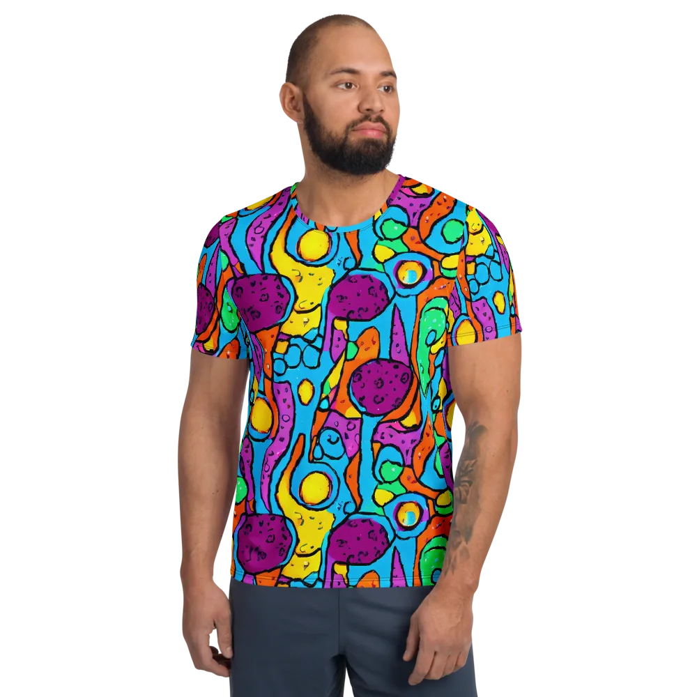 Chromatic Playground on Men's Athletic T-Shirt — Front