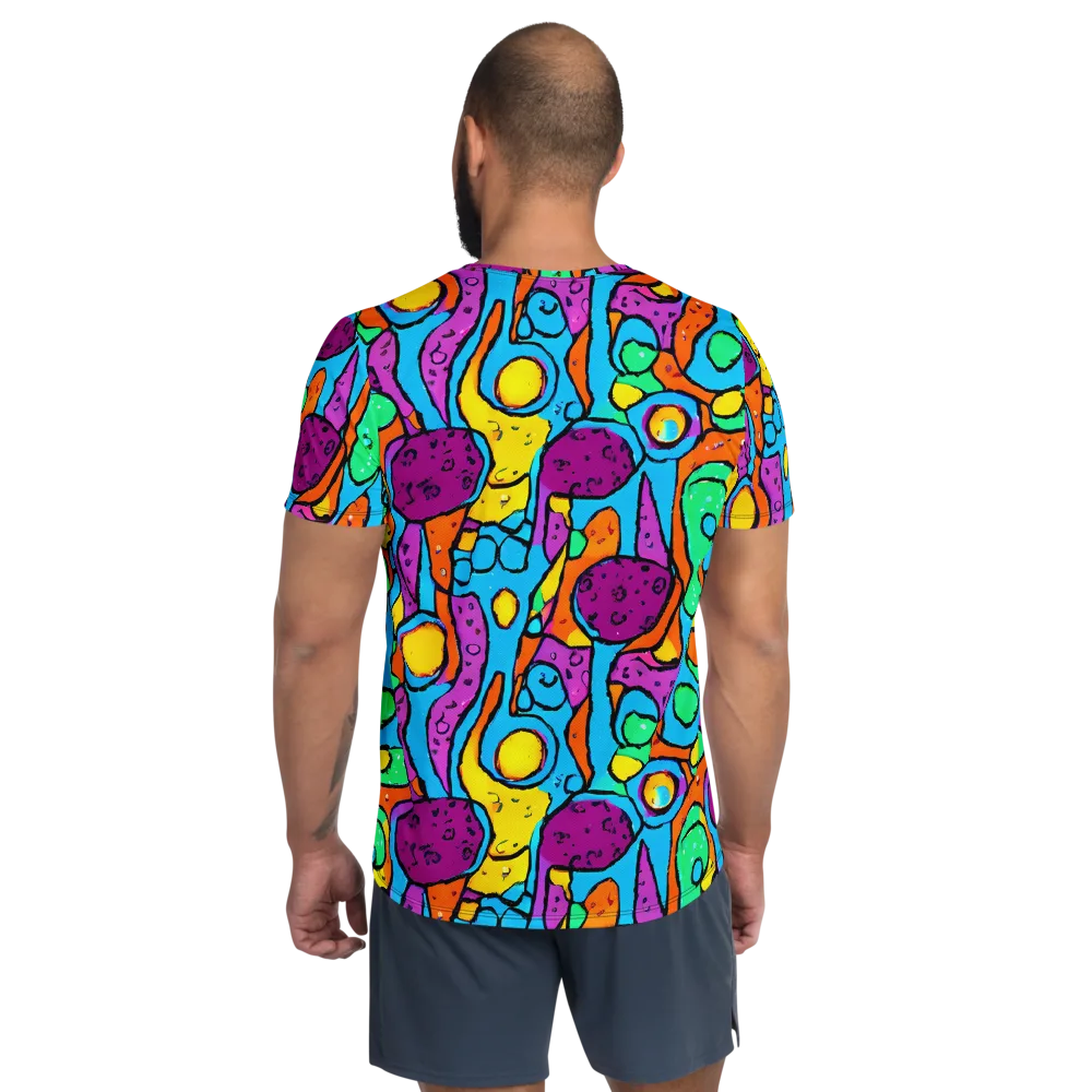 Chromatic Playground on Men's Athletic T-Shirt — Back