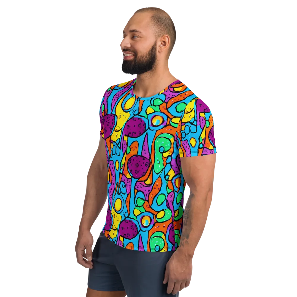 Chromatic Playground on Men's Athletic T-Shirt — Left