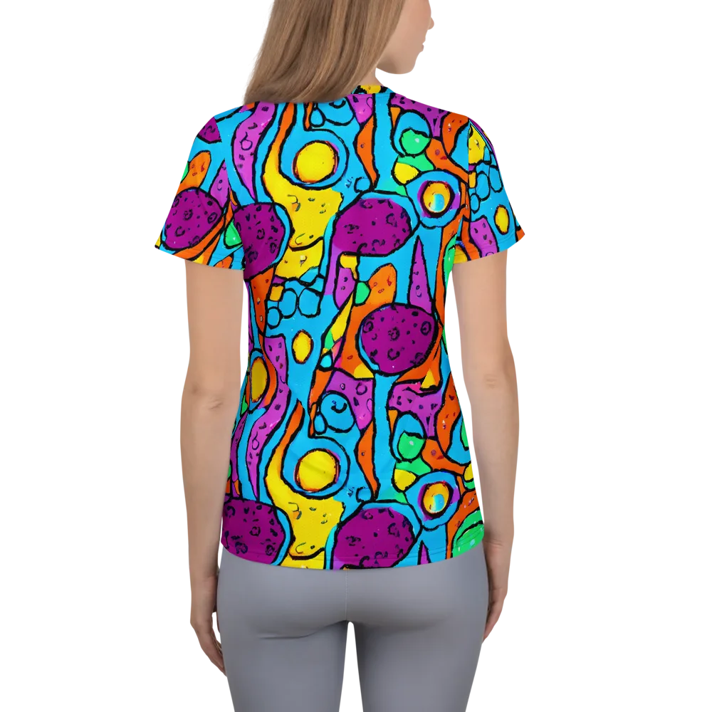 Chromatic Playground on Women's Athletic T-Shirt — Back