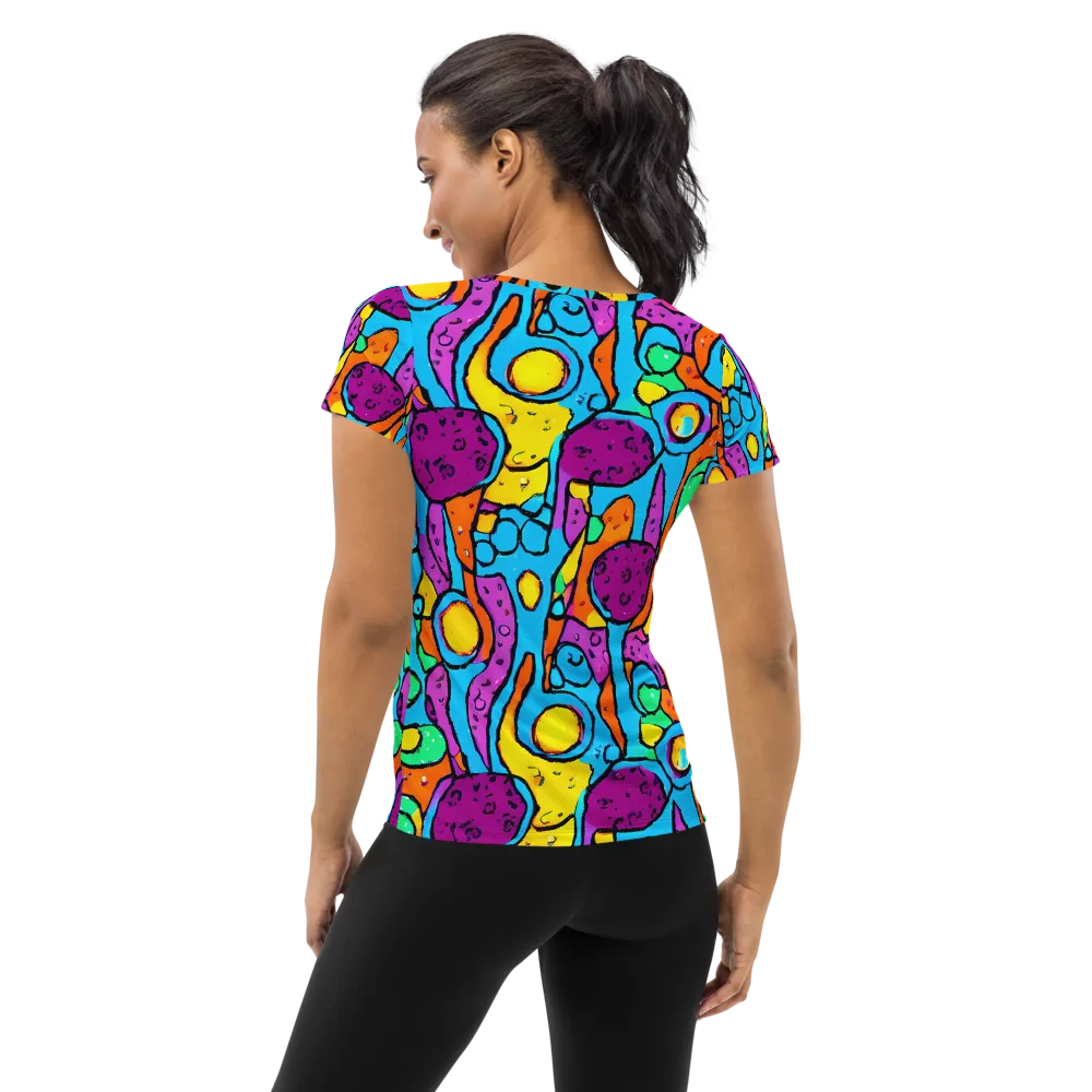 Chromatic Playground on Women's Athletic T-Shirt — Back