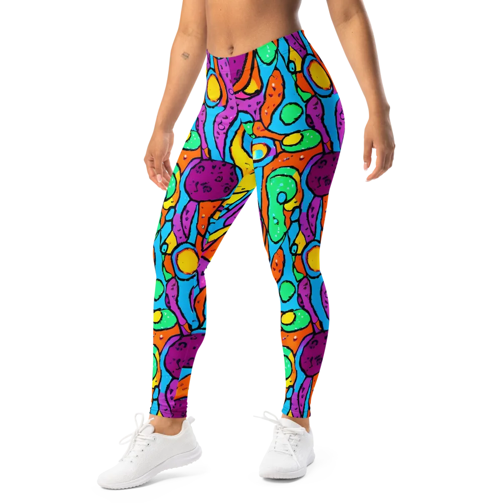 Chromatic Playground on Leggings — Left Front