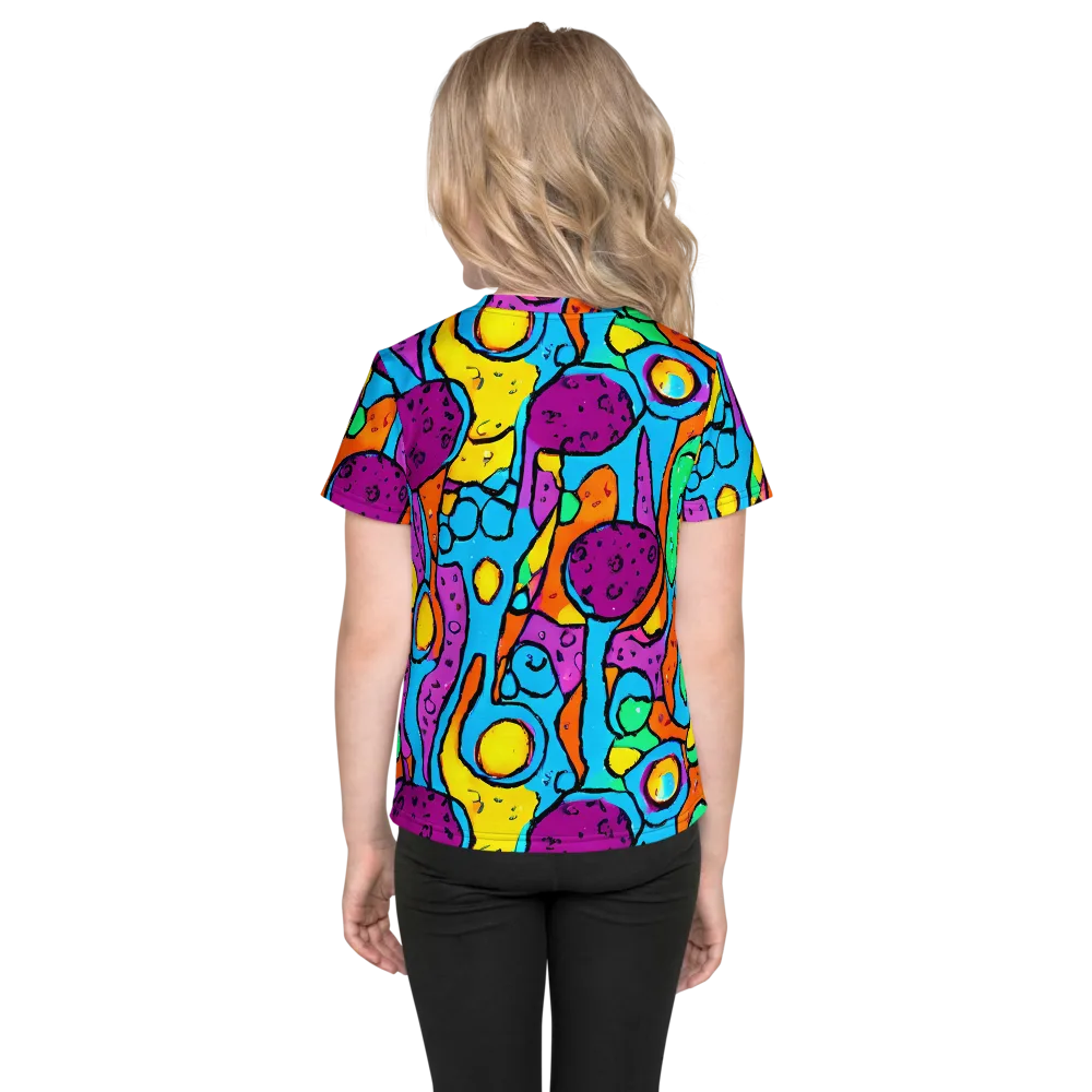 Chromatic Playground on Kids Crew Neck T-Shirt — Back