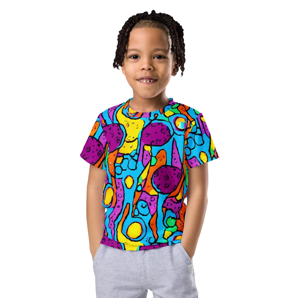 Chromatic Playground on Kids Crew Neck T-Shirt — Front