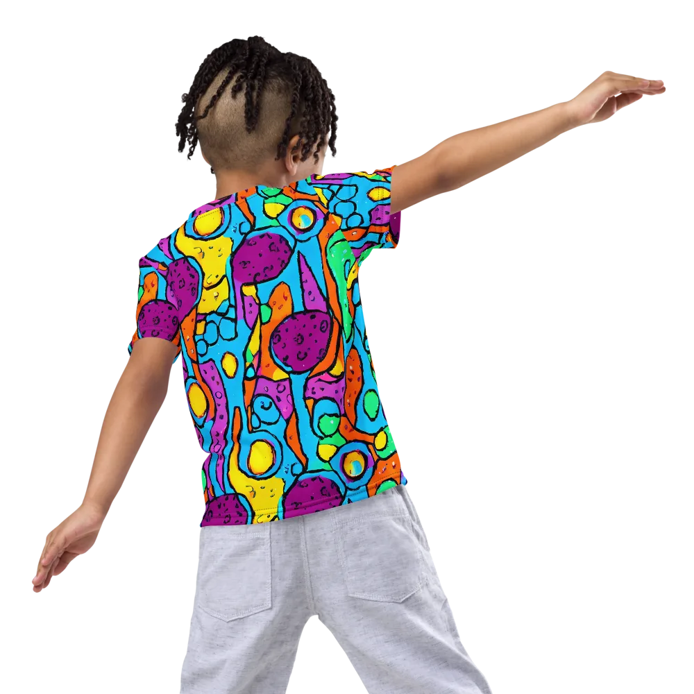 Chromatic Playground on Kids Crew Neck T-Shirt — Back